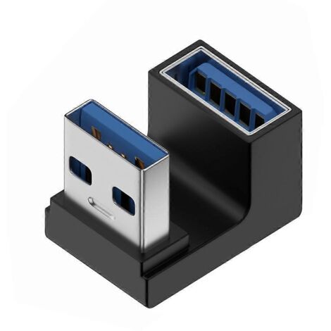 Connecteur USB 3.0 à 90° pour PC Portable et Bureau - Port Header Montage Haut/Bas (1/4)