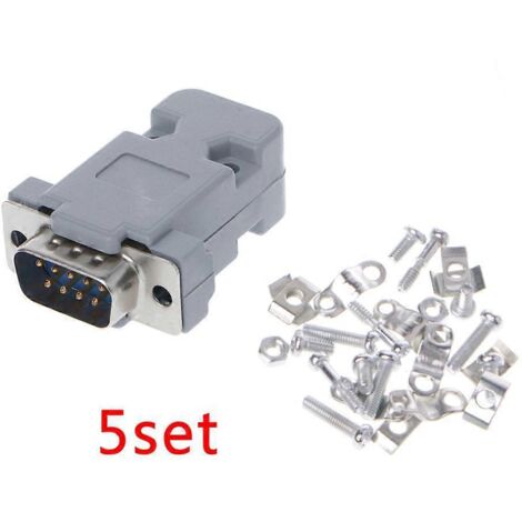 5 Ensembles Connecteurs DB9 Soudure Mâle/Femelle Série RS232 pour Port Série (1/4)