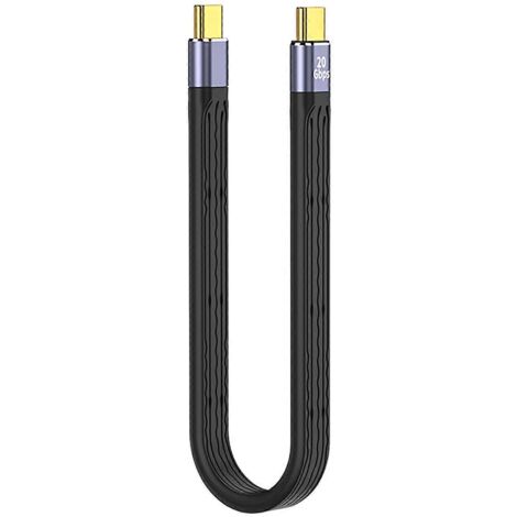 Câble USB C Souple Mâle à Mâle, Support 3,1/10/20 Gbps, Cordon Court USB Type-C (1/4)