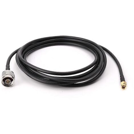 Câble RF coaxial RG58 mâle N vers RP-SMA mâle - 3 mètres - Assemblage pigtail (1/4)