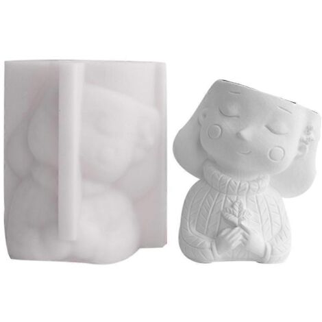 Moule en Silicone pour Ciment et Résine Époxy - Forme pour Pots de Fleurs (1/4)