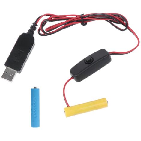 Câble d'alimentation USB pour horloge jouet électrique, bande LED - 2 mètres (1/4)