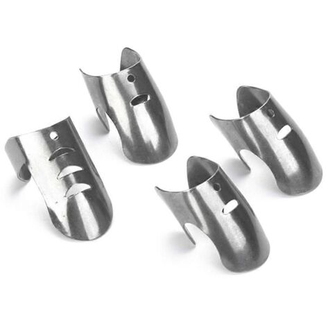 Lot de 4 protège-doigts en acier inoxydable, protection anti-coupure pour cuisine (1/4)