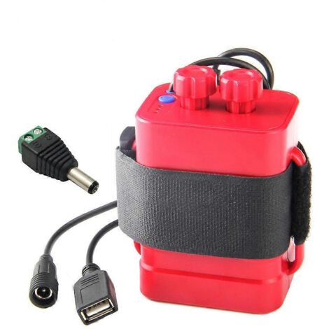 Batterie étanche 12V avec USB pour boîtier, compatible 6 piles 18650 (1/4)