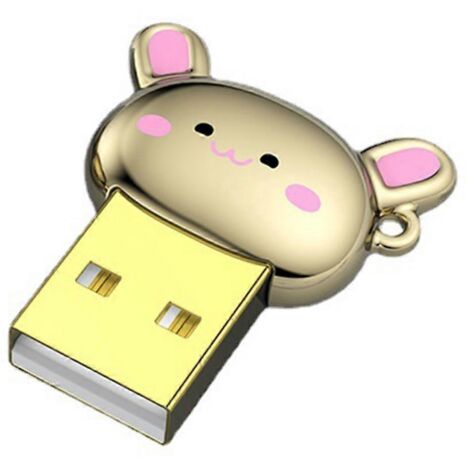 Adaptateur USB-A Mâle vers USB-C Femelle en Forme de Lapin Alliage Zinc (1/4)