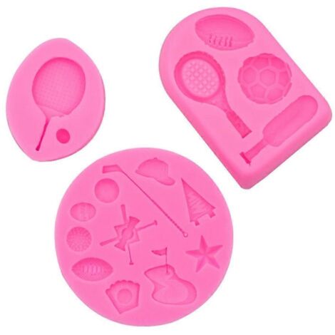 Moule en Silicone pour Boules de Bonbon Chocolat - Décoration Gâteau Tennis de Table Golf (1/4)