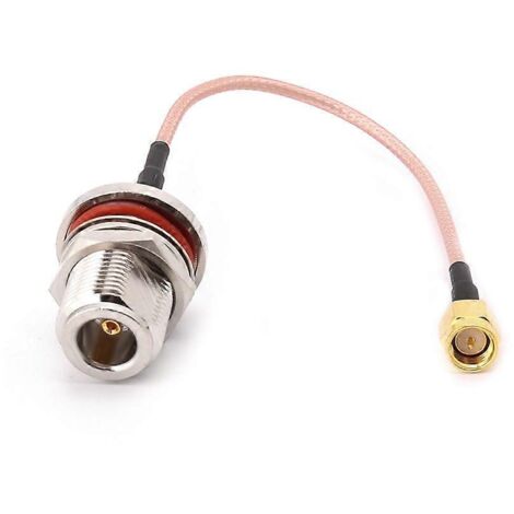 Câble RF coaxial RG316 avec connecteur mâle SMA et embase femelle, longueur 15 cm pour antenne et équipement radio. (1/4)