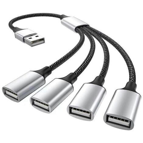 Câble séparateur USB, 1 mâle vers 2/3 femelles, adaptateur USB-C et USB-A, rallonge de connexion (1/4)