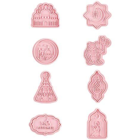 8 Pièces Emporte-Pièces à Biscuits DIY en Plastique pour Moulage et Découpe de Cookies (1/4)
