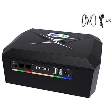 Alimentation sans interruption mini 60W pour routeur WiFi et caméra - Batterie 17600MAH - Noir - Version UK (1/4)