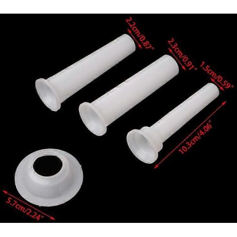 3 Tubes à Saucisses Universels en Plastique pour Moulins à Viande et Emballage de Charcuterie (1/4)