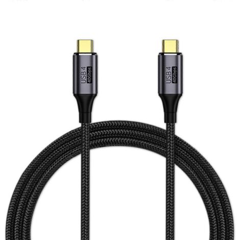 Câble USB-C 40Gbps 8K 60Hz Charge Rapide 100W Transfert Données pour PC Portable Tablette 0.8m (1/4)