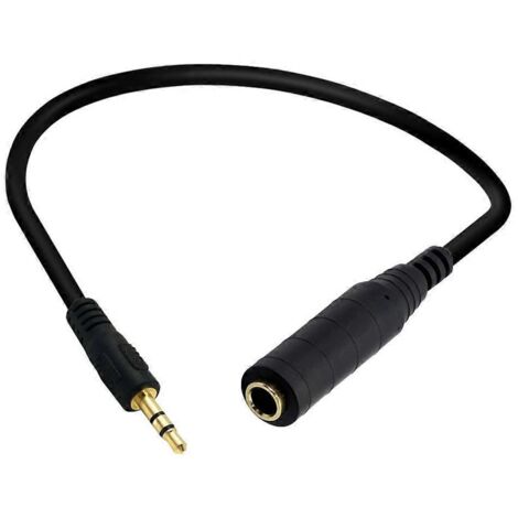 Câble d'extension audio 6.35mm femelle vers 3.5mm mâle - Adaptateur stéréo/mono (1/4)