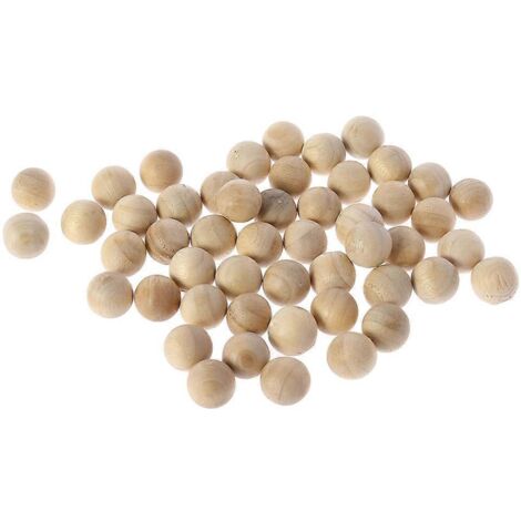 50 Boules Anti-Mites en Cèdre Naturel, Répulsif Camphre pour Armoire et Tiroirs à Vêtements (1/4)