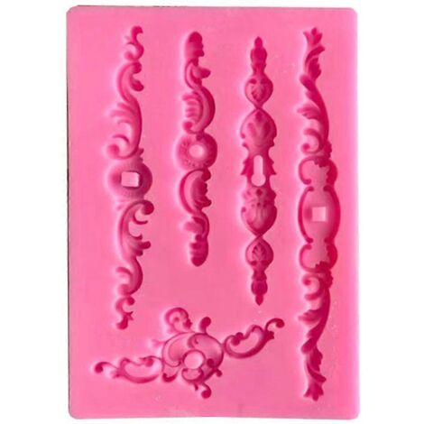 Moule à gâteau en fondant pour décorations de bordures en dentelle, cupcakes et bonbons (1/4)