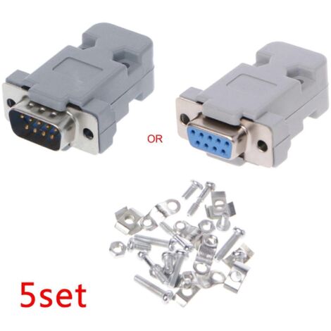 5 Ensembles Connecteur DB9 Soudure Mâle/Femelle Série RS232 pour Port Série (1/4)