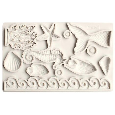 Moules en silicone pour pâtisserie, moulage chocolat et décoration gâteaux - Série Marine (1/4)