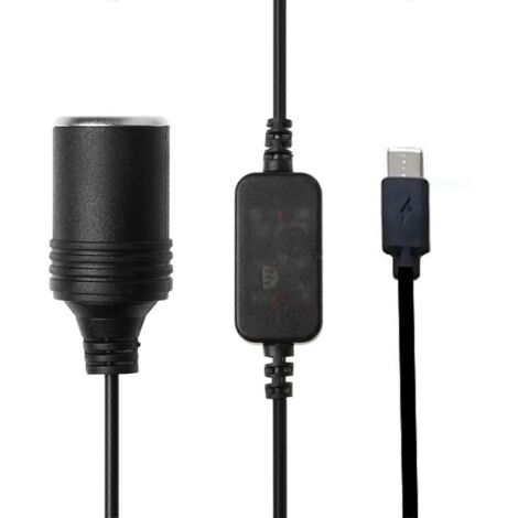 Câble convertisseur allume-cigare pour chargeur E-Dog, 30 cm (1/4)