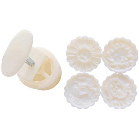 Moule à Mooncake en Plastique 150-185g, Emporte-Pièce Fleuri pour Biscuits, Outil de Pâtisserie DIY (1/4)