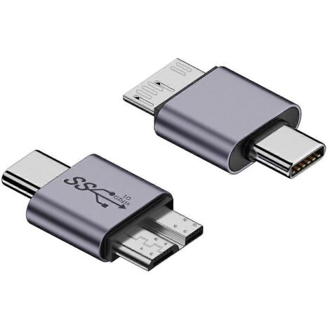 Adaptateur USB 3.0 Type C Mâle vers Micro B pour Disque Dur et Téléphone