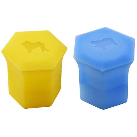 2 Pièces Moule à Glace en Silicone Lion et Hippopotame - Formes Animales pour Cubes Glacés Originaux (1/4)