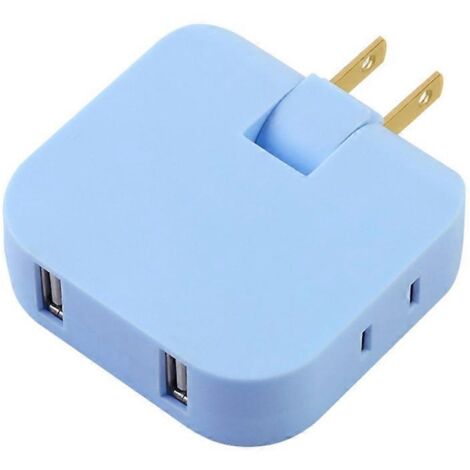 Adaptateur 1 à 4 Prises Plates 180° Rotatif, Prolongateur Secteur avec Broches Plates (1/4)
