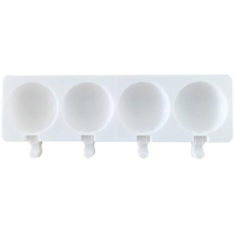 Moule à Glace Silicone 4 Cavités pour Sorbets, Chocolats et Popsicles DIY (1/4)