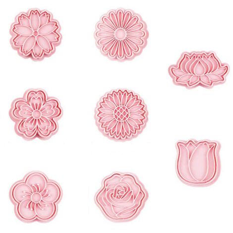 Moule à biscuits push-type en plastique pour enfants, cadeau créatif pour pâtisserie maison (1/4)