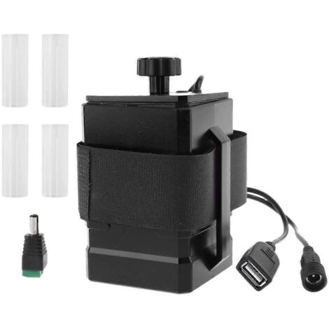 Boîtier de rangement robuste pour piles 18650 avec port USB 5V et sortie DC 16.8V (1/4)