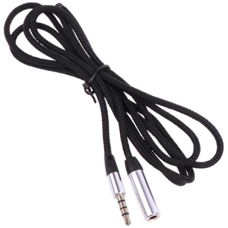 Câble d'extension audio 3,5 mm mâle vers femelle avec connecteur plaqué or - 1,2 mètre (1/4)
