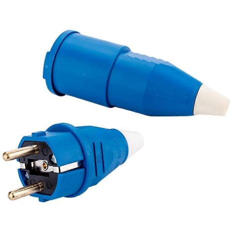 Connecteur Électronique 2 Broches IP54 Étanche Prise Mâle/Femelle EU - Branchement Modifiable (1/4)
