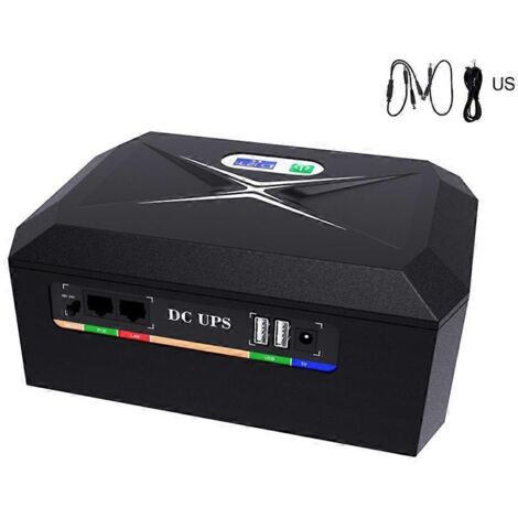 Mini UPS 60W Alimentation Sans Interruption pour Routeur WiFi Caméra, Batterie 17600MAH Noir (1/4)