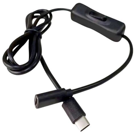 Câble d'Alimentation USB C Mâle/Femelle pour Raspberry Pi 4 - Extension 1m (1/4)