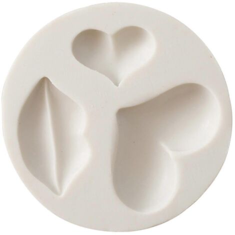 Moule Silicone Cœur et Lèvres pour Résine, Savon, Glaçons et Pâtisserie Sans Odeur (1/4)