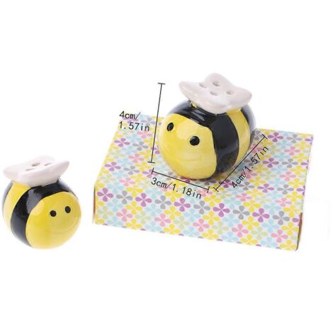 Moulin à Sel et Poivre en Céramique Style Abeille Volante pour Cuisine (1/4)