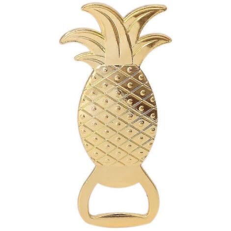 Ouvre-bouteille en Forme d'Ananas Doré pour Bière et Vin - Accessoire Bar Cadeau de Mariage