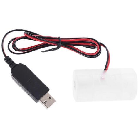 Adaptateur USB pour Piles LR20 D - Alimentation 1.5V à 6V pour Lampe Torche et Cuiseur (1/4)