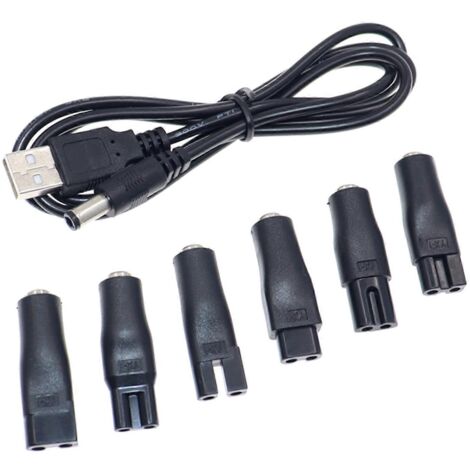 Adaptateur Mâle 5.5 x 2.1mm vers Femelle C8 avec Câble USB - Connecteur de Conversion (1/4)