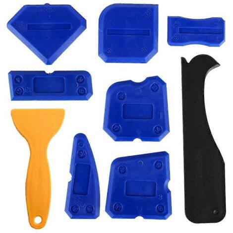 9 pièces Spatule à Colle en Verre pour Joints de Fenêtres, Portes et Murs - Outil de Finition