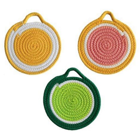 3 Tapis de Table Ronds Isothermes Anti-Dérapants pour Bols et Tasses - Lot de 3 - Accessoire de Bureau Coloré pour Café, Thé ou Bar (1/4)