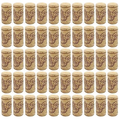 50 Bouchons de Liège Naturel Premium pour Bouteilles de Vin DIY (1/4)