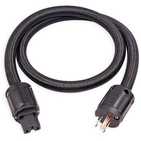 Câble d'alimentation 12AWG 3M, 125V 15A, tresse robuste, pour audio haut de gamme et extensions sécurisées. (1/4)
