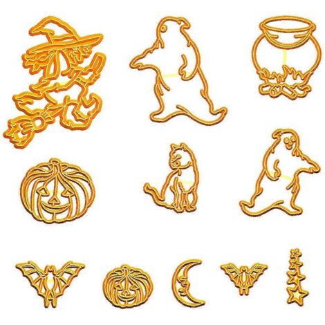 11 Pièces Moule à Biscuits Halloween en Plastique pour Cupcakes et Chocolat (1/4)