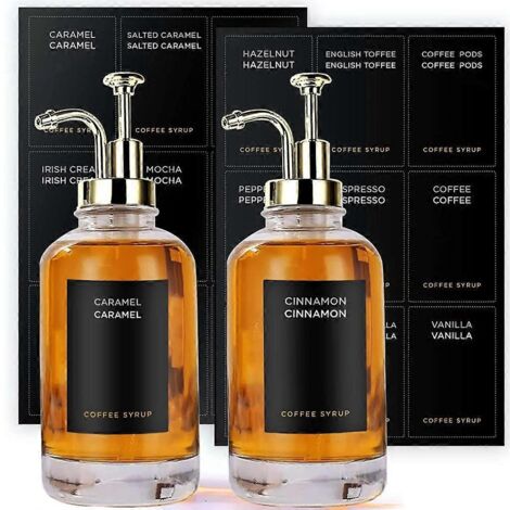 Bouteille distributeur d'huile d'olive et sirop pour cuisine, lot de 2 rechargeables (1/4)