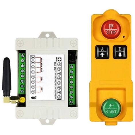 Télécommande 2 Boutons 433MHz avec Récepteur Interrupteur et Tige de Limite - Émetteur 2CH (1/4)