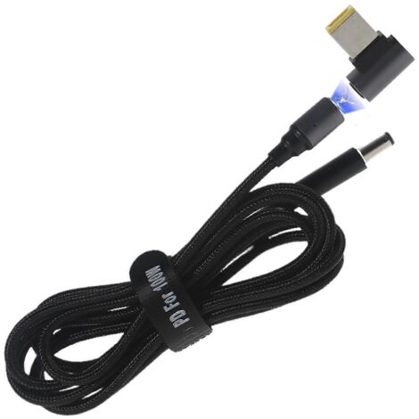 Câble d'alimentation magnétique 1,8 m pour PC portable Lenovo Ideapad - Connecteur DC 5,5x2,1mm vers 4,0x1,7mm (1/4)