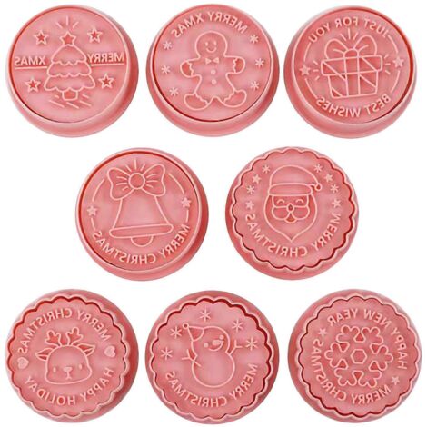 Ensemble de 8 Emporte-Pièces de Noël en 3D pour Biscuits DIY (1/4)