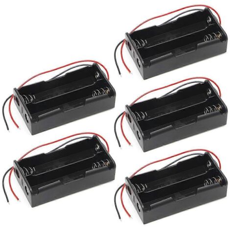 5 Pièces Support Piles 18650 3.7V avec Câbles - Boîtier de Rangement pour Batteries Rechargeables (1/4)