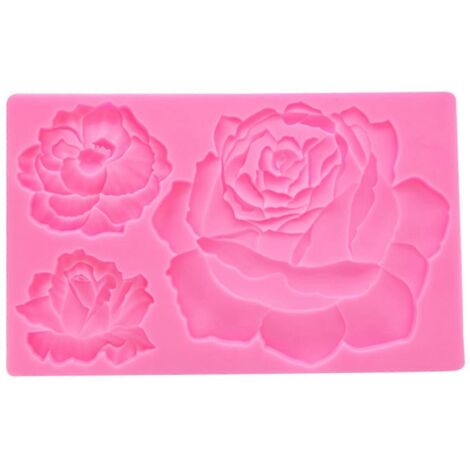 Moules à savon en forme de rose exquise pour chocolat et décoration de gâteau (1/4)