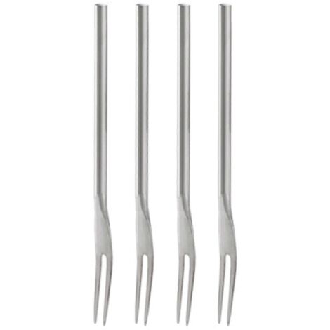 Fourchettes à Dégustation en Acier Inoxydable pour Fruits et Desserts - Lot de 4 (1/4)